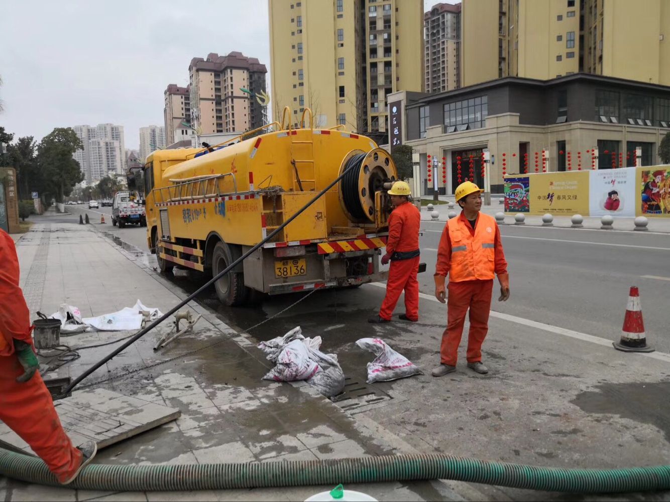 邗江排污管道清淤-管道清洗